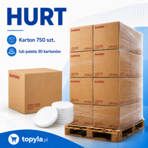 Zakrętki BIAŁE 82 4Z karton/paleta