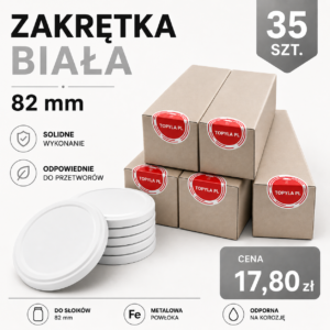 Zakrętki białe fi 82