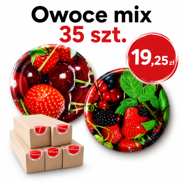 Zakrętki owoce mix