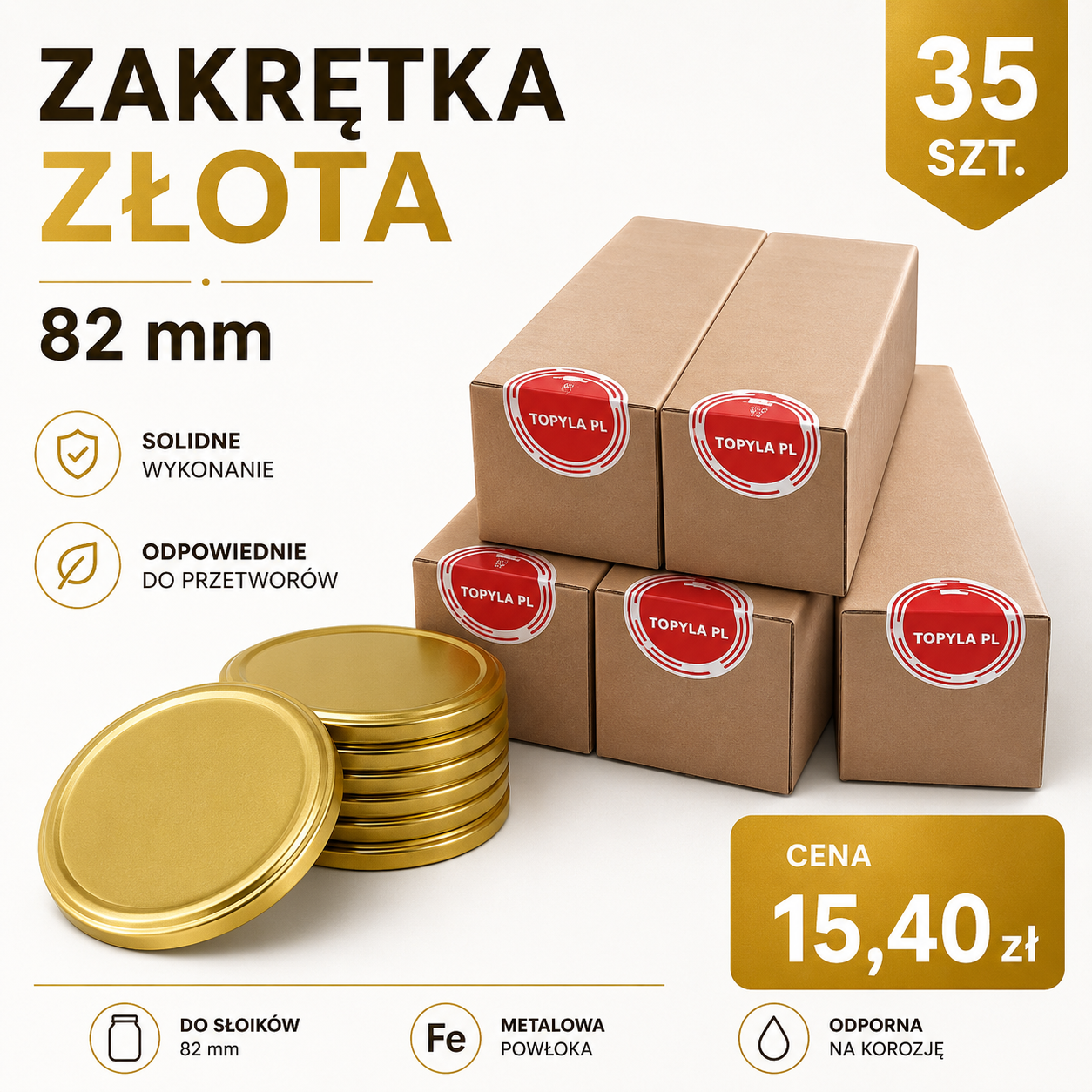 Zakrętki złote